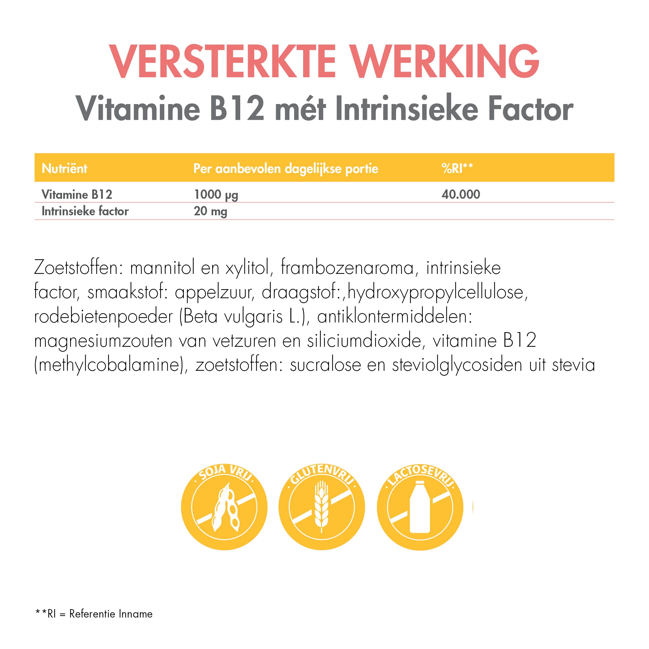 BariNutrics Vitamine B12 I.F. 90 Kauwtabletten - Image 3